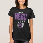 Noem hem pap Lupus Awareness Support Ribbon T-shirt (Voorkant)