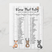 Noem het Baby-spel Kaart (Voorkant / Achterkant)