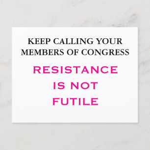 Noem het Congres verzet is niet nutteloos Briefkaart