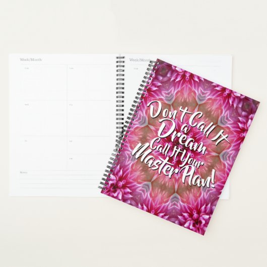 Noem het geen Dream noem het een Hoofdplan Roze Planner (Display)