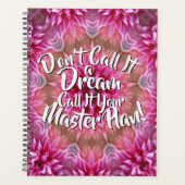 Noem het geen Dream noem het een Hoofdplan Roze Planner (Voorkant)