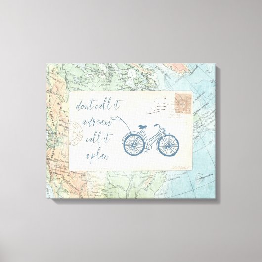 Noem het geen Dream, noem het een Plan Citaat Canvas Afdruk (Voorkant)