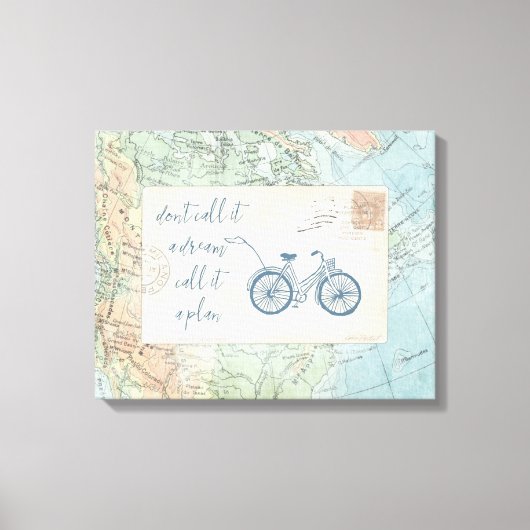 Noem het geen Dream, noem het een Plan Citaat Canvas Afdruk (Voorkant)