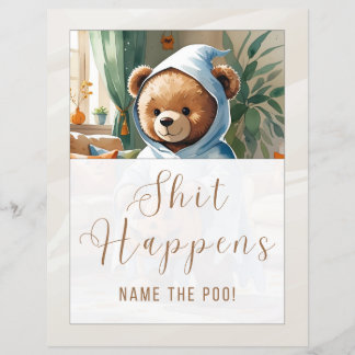 Noem het Poep Bord Halloween Baby Shower