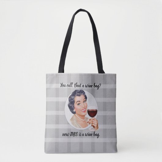Noem je dat een wijnzak? Dit is een wijnzak. Tote Bag (Voorkant)