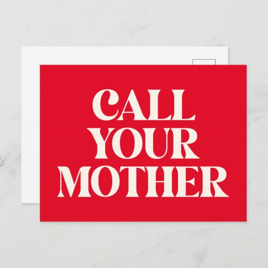 Noem je moeder grappig moeder citaat liefde rood briefkaart (Voorkant / Achterkant)