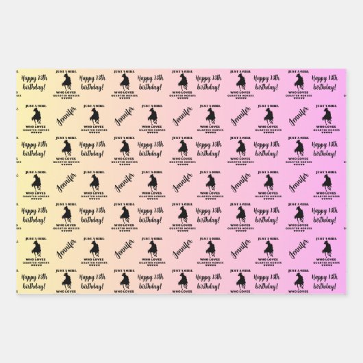 Noem Leeftijd gewoon een meisje dat van kwart paar Inpakpapier Vel (Voorkant)