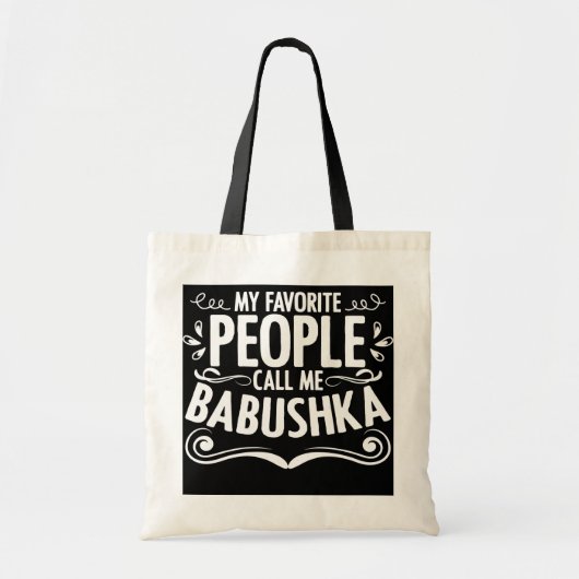 Noem me Babushka Grootmoeder Russisch Tote Bag (Voorkant)