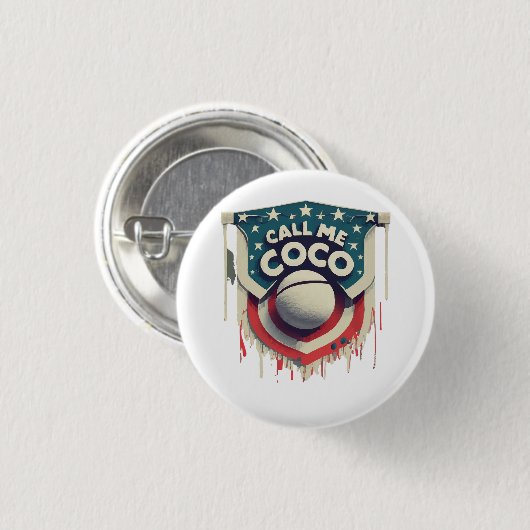 Noem me Coco Noem me Kampioen Ronde Button 3,2 Cm (Voorkant /achterkant)