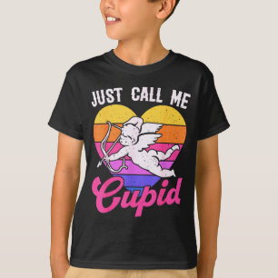 Noem Me Cupido Valentijn Schattige Pijl Hart Koppe T-shirt