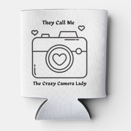 Noem me de Crazy Camera Lady op een Koelbox Blikjeskoeler (Voorkant)