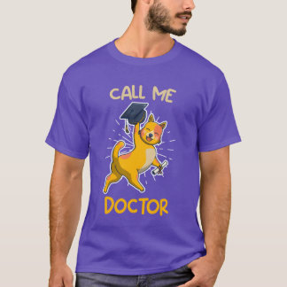 Noem me doctor graad doctoraat PhD retro T-shirt