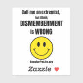 Noem me een extremist sticker (Vel)