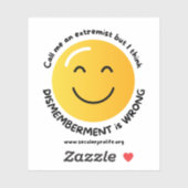 Noem me een extremist sticker (Vel)