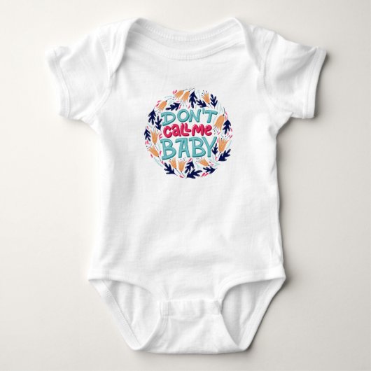 Noem me geen baby  romper (Voorkant)