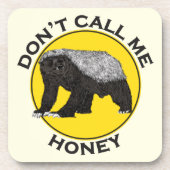 Noem me geen honing schimmelhoningbadger-citaat bier onderzetter (Voorkant)