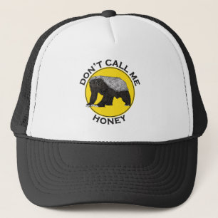Noem me geen honing Stoute honingdas Geel woordspe Trucker Pet