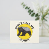 Noem me geen honingbadass Honey Badger Yellow Art. Briefkaart (Staand voorkant)