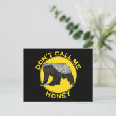 Noem me geen honingbadger Funny Badass Animal Art Briefkaart (Staand voorkant)