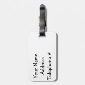 Noem me geen oude tas. bagagelabel (Achterkant verticaal)