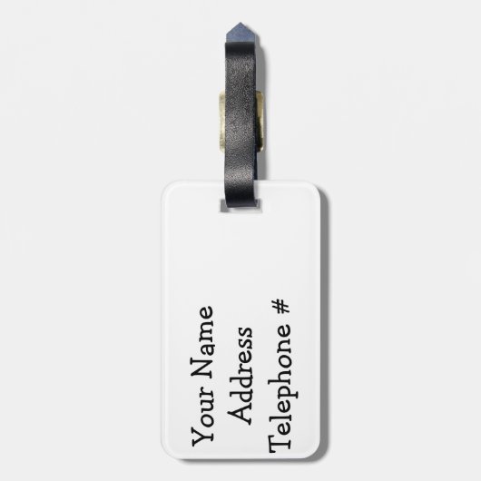 Noem me geen oude tas. bagagelabel (Achterkant verticaal)