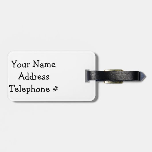 Noem me geen oude tas. bagagelabel (Achterkant horizontaal)