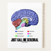 Noem me gewoon Cerebral Brain Anatomie Humor Planner (Achterkant)
