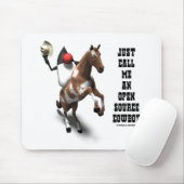 Noem me gewoon een open source cowboy (Duke Java) Muismat (Met muis)