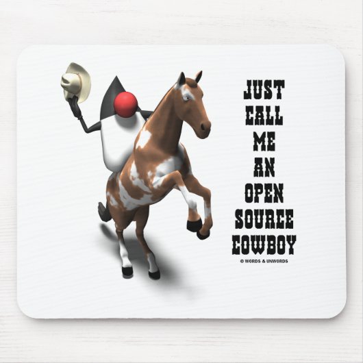 Noem me gewoon een open source cowboy (Duke Java) Muismat (Voorkant)