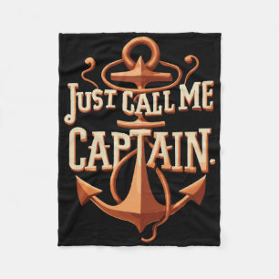 Noem me gewoon Kapitein - Boot - Zeilen - Pontoon Fleece Deken
