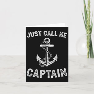 Noem me gewoon Kapitein Grappige Pontonboot Varend Kaart