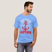 Noem me gewoon Kapitein Zeilboot Anker Boa T-shirt (Voorkant volledig)