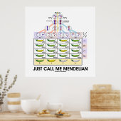 Noem me gewoon Mendelian (Punnett Square Genetics) Poster (Keuken)