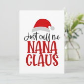 Noem me gewoon Nana Claus Kerstmoeder Kaart (Staand voorkant)