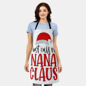 Noem me gewoon Nana Claus Kerstmoeder Schort (Gedragen)