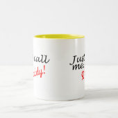 Noem me gewoon papa tweekleurige koffiemok (Center)