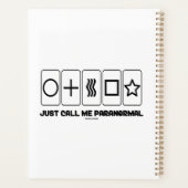 Noem me gewoon paranormale Zener Kaarten Planner (Achterkant)