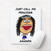 Noem me gewoon Princess Girl Cartoon Muismat (Met muis)