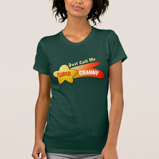 "Noem me gewoon Super Granny" & Shootster T-shirt (Voorkant)