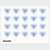 Noem me grappig schattig Valentijnsdag gesprek Hart Sticker (Vel)