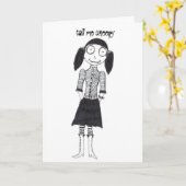 Noem me griezelig kaart (Gele Bloem)