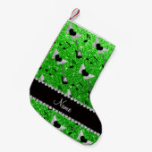 Noem me groene glitter guitars muziek kleine kerstsok (Voorkant (Hangend))