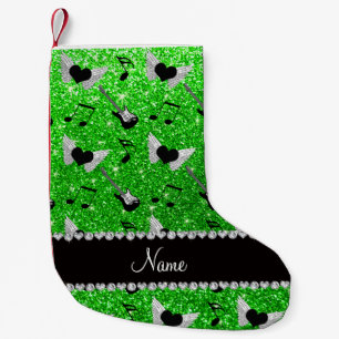 Noem me groene glitter guitars muziek kleine kerstsok
