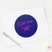 Noem me hij ronde sticker (Envelop)
