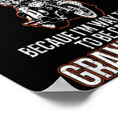 Noem me maar Big Papa Old Man Funny Motorcycle Quo Poster (Hoek)