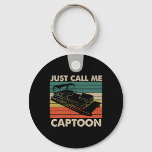 Noem Me Maar Captoon Retro Pontoonboot Kapitein Vi Sleutelhanger