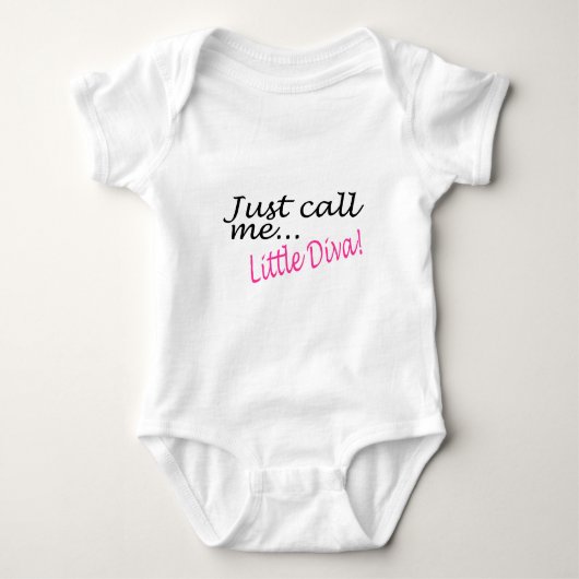 Noem me maar kleine diva romper (Voorkant)