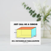 Noem me maar kubusvormig of rechthoekig parallelle briefkaart (Staand voorkant)