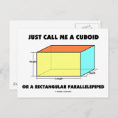 Noem me maar kubusvormig of rechthoekig parallelle briefkaart (Voorkant / Achterkant)