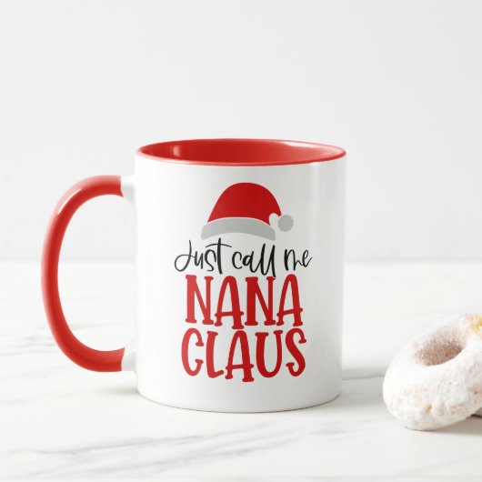 Noem me maar Nana Claus Mok (Met donut)
